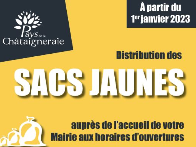 Distribution des sacs jaunes