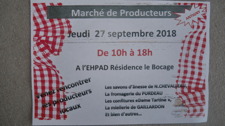 MarchÃ© des producteurs - EHPAD â€œLe Bocageâ€